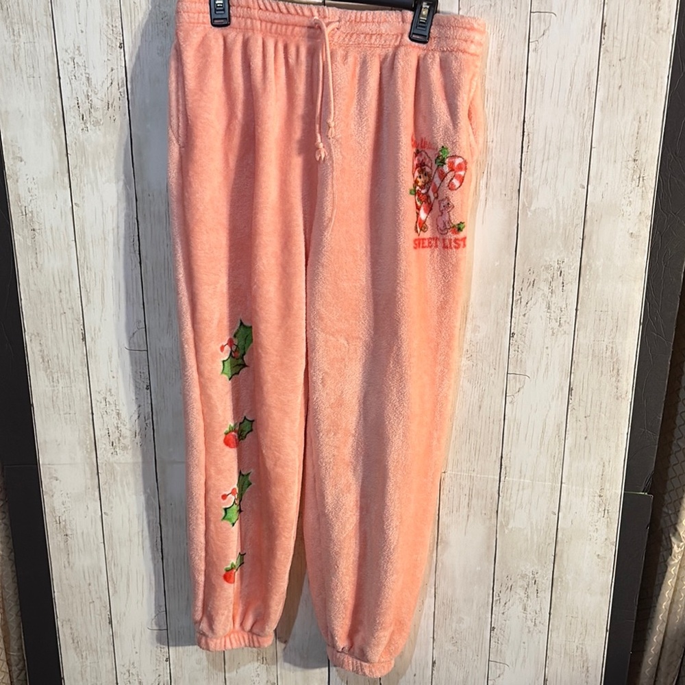 Cozy Tween Strawberry Shortcake Pink Joggers